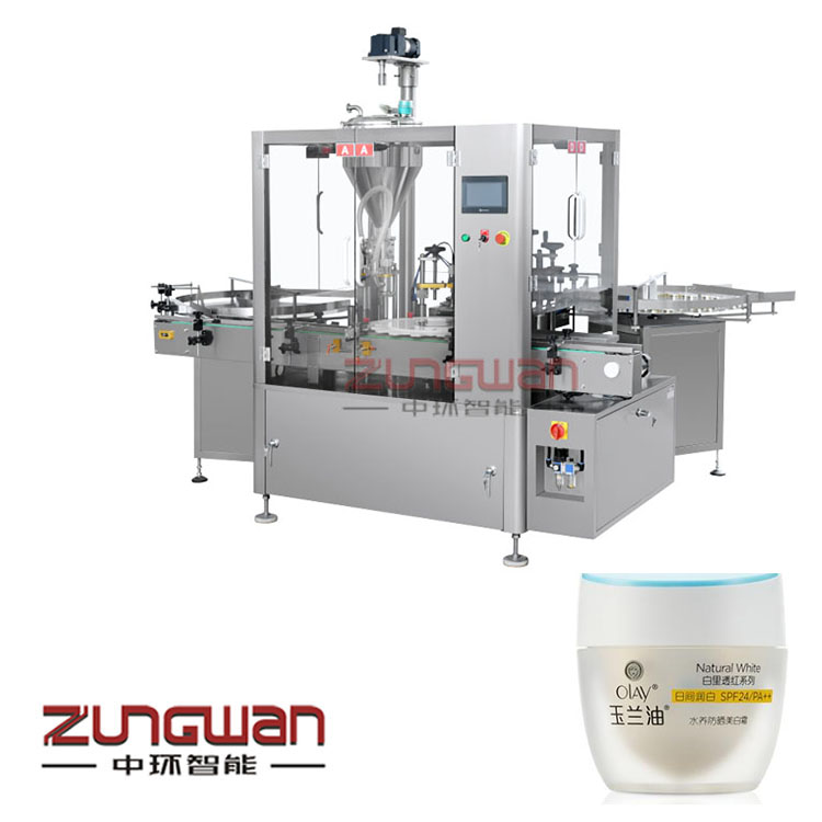 膏霜灌裝機(jī)生產(chǎn)線，全自動(dòng)膏體灌裝旋蓋機(jī)，軟膏包裝生產(chǎn)線